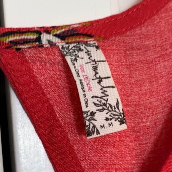 Free People Medium Vibrant Orange Flowy Midi Tank Dress Boho Festival Vacation - Picture 3 of 8